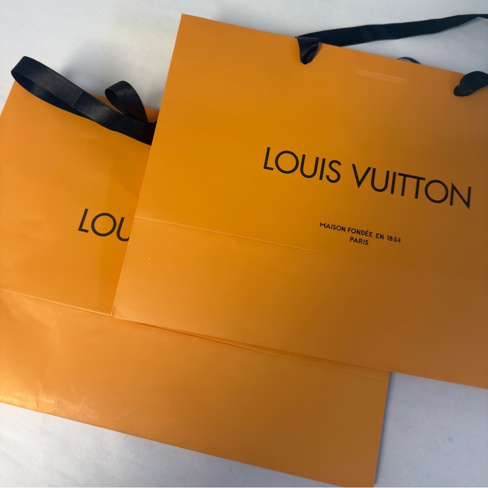 2LOUIS VUITTON Bold Orange Gift Bags